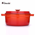 3 Layer Enameled Cast Iron Dutch Oven with enamel Coating, 5 qt